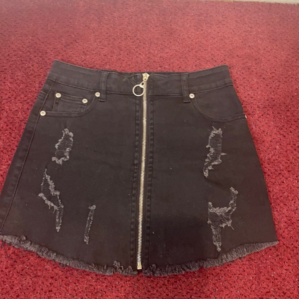 Dance & Marvel Black Denim Skirt